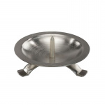 Kerzenständer aus satiniertem Metall silberfarben