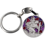 Schlüsselanhänger Christophorus in modernem Design rot