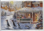 Adventskalender, Motiv "Pinguin-Familie" 