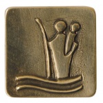 Autoplakette Christophorus aus Bronze 