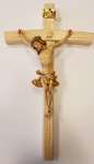 Kreuz aus Lindenholz mit Corpus gold 
