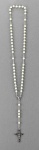 Rosenkranz mit weißen Perlmuttperlen Länge ca. 41 cm, Perlen rund, Ø 6 mm 