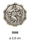 Autoplakette Christophorus mit Schraubenverzierung 