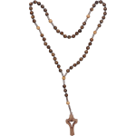 Rosenkranz mit Holzperlen aus finnischer Tanne Länge ca. 34 cm, Perlen rund, Ø 6 mm 