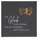 Schieferplatte "Doppeltes Glück" 