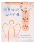 Schlüsselanhänger mit Einkaufswagenlöser Edelstahl rosévergoldet 