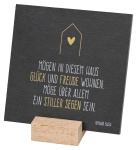 Haussegen aus Schiefer "Mögen in diesem Haus" 