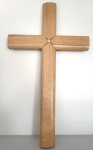 Eichenkreuz mit Strasssteinchen 