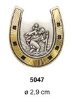 Autoplakette Christophorus in Hufeisenform 