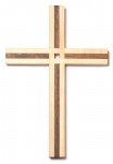 Zwölf-Apostel-Kreuz aus Ahorn und Nussbaum 