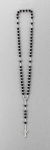 Rosenkranz mit granatfarbenen Glasperlen Länge ca. 42 cm, Perlen rund, Ø 6 mm 