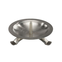 Kerzenständer aus satiniertem Metall silberfarben