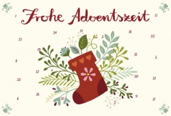 Adventskalender, Motiv "Frohe Adventszeit" 