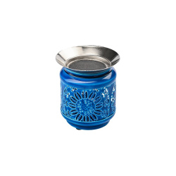 Räucherstövchen "Solea" blau emailliert 