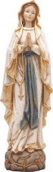 Lourdes-Madonna in Holzoptik 