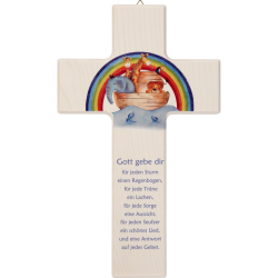 Kinderkreuz "Gott gebe dir für jeden Sturm einen Regenbogen" 