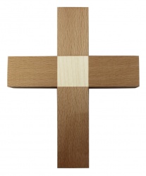 Modernes Holzkreuz klein 
