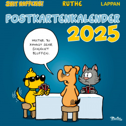 Ralph Ruthe: Shit happens 2025 Postkartenkalender 