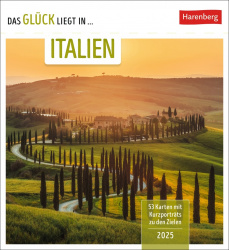 Das Glück liegt in Italien 2025 Postkartenkalender 