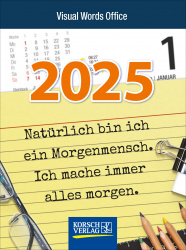 Visual Words Office 2025 - Tagesabreißkalender 