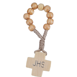 Fingerrosenkranz Holzperle Tanne natur 