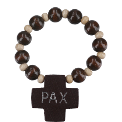 Fingerrosenkranz Holzperle braun/natur 