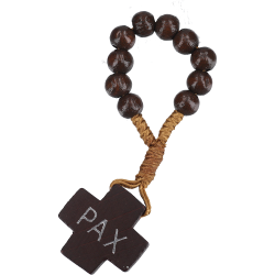 Fingerrosenkranz Holzperle dunkelbraun 