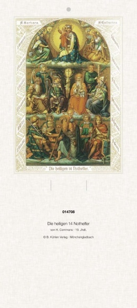 Liturgischer Kalender - Rückwand Die heiligen 14 Nothelfer 