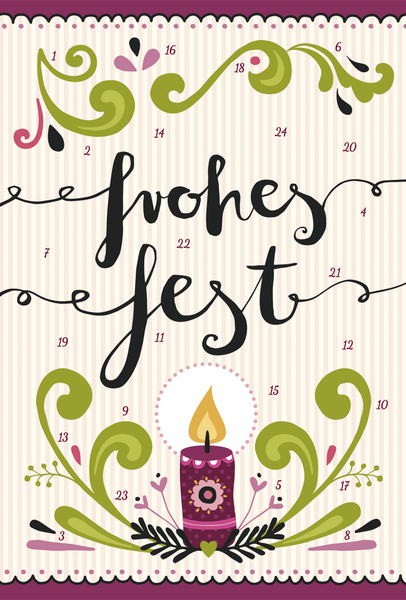 Adventskalender, Motiv "Frohes Fest" 