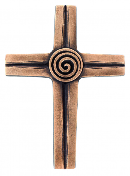Bronzekreuz mit Spirale 