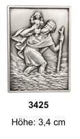 Autoplakette Christophorus rechteckig 