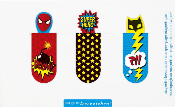Magnetlesezeichen Superhelden (3er-Set) 
