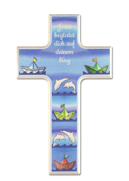 Kinderkreuz "Jesus begleitet dich auf deinem Weg" 