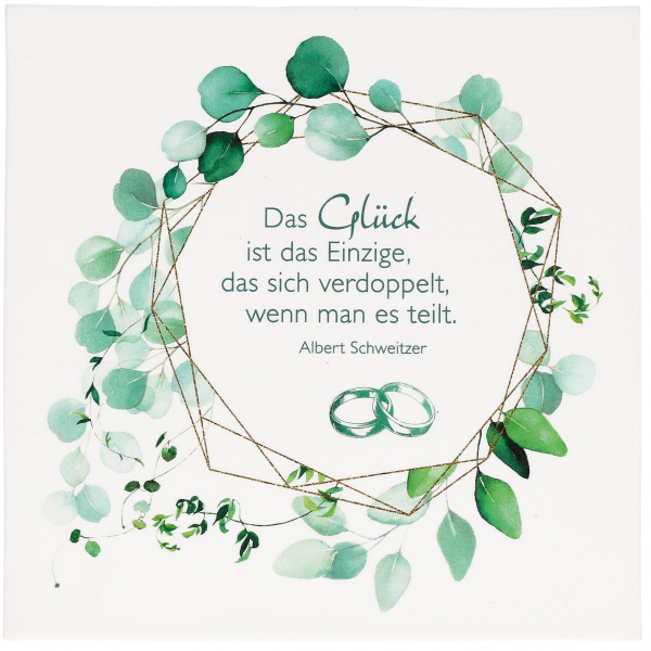 Porzellantafel Das Glück ist das Enzige 