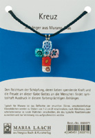 Halskette mit Kreuz-Anhänger bunt