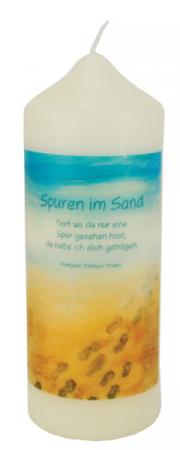 Kerze "Spuren im Sand" 