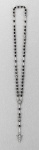 Rosenkranz mit braunen Perlmuttperlen Länge ca. 37 cm, Perlen oval, Ø 3 mm