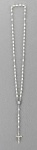 Rosenkranz mit weißen Perlmuttperlen Länge ca. 36 cm, Perlen oval, Ø 4 mm